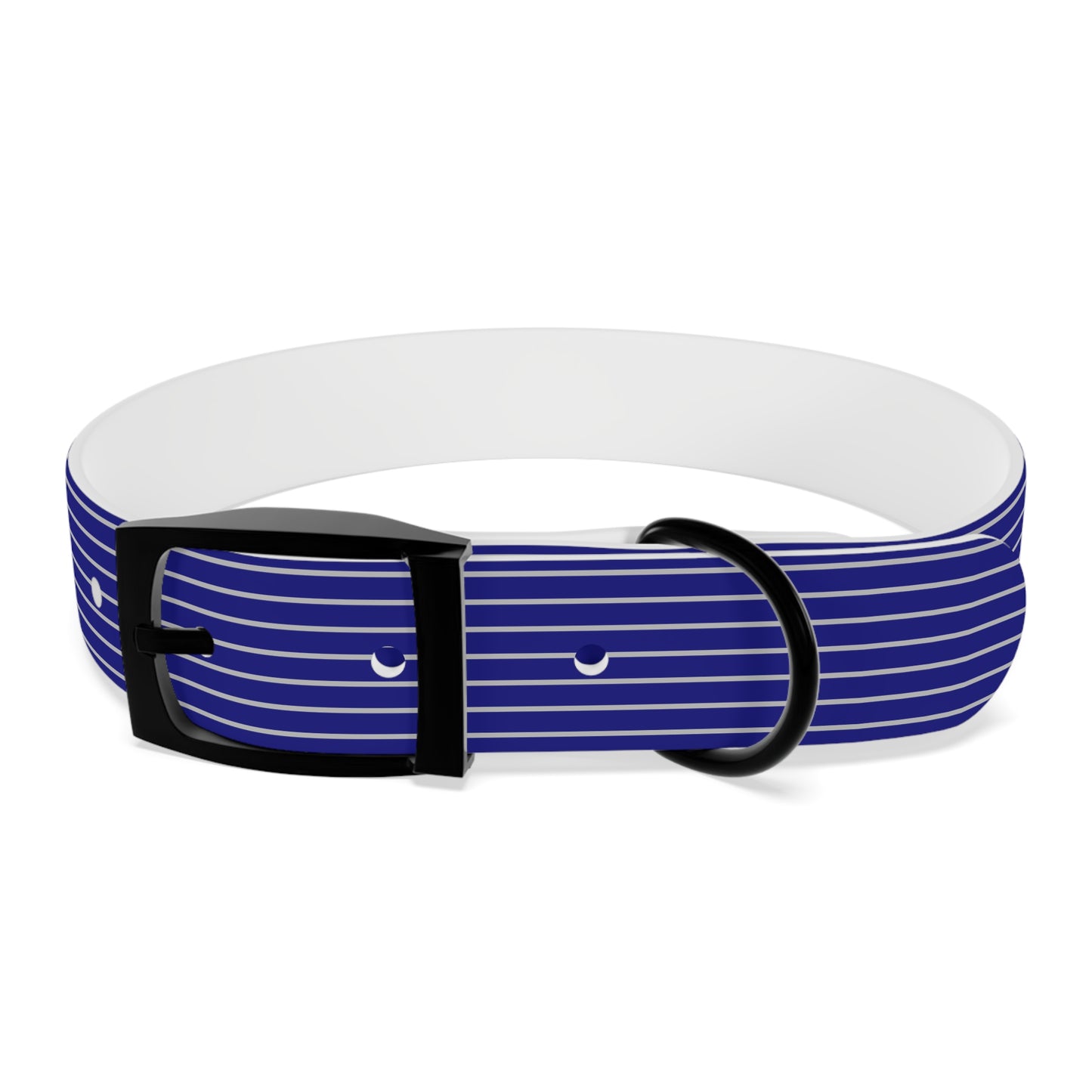 The Tailored All-Weather Collar (Navy Pinstripe)