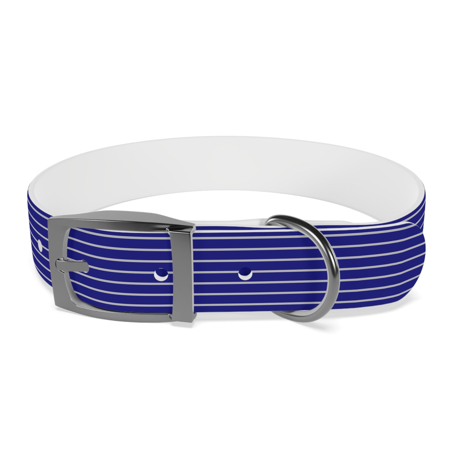 The Tailored All-Weather Collar (Navy Pinstripe)