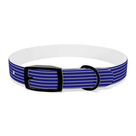 The Tailored All-Weather Collar (Navy Pinstripe)